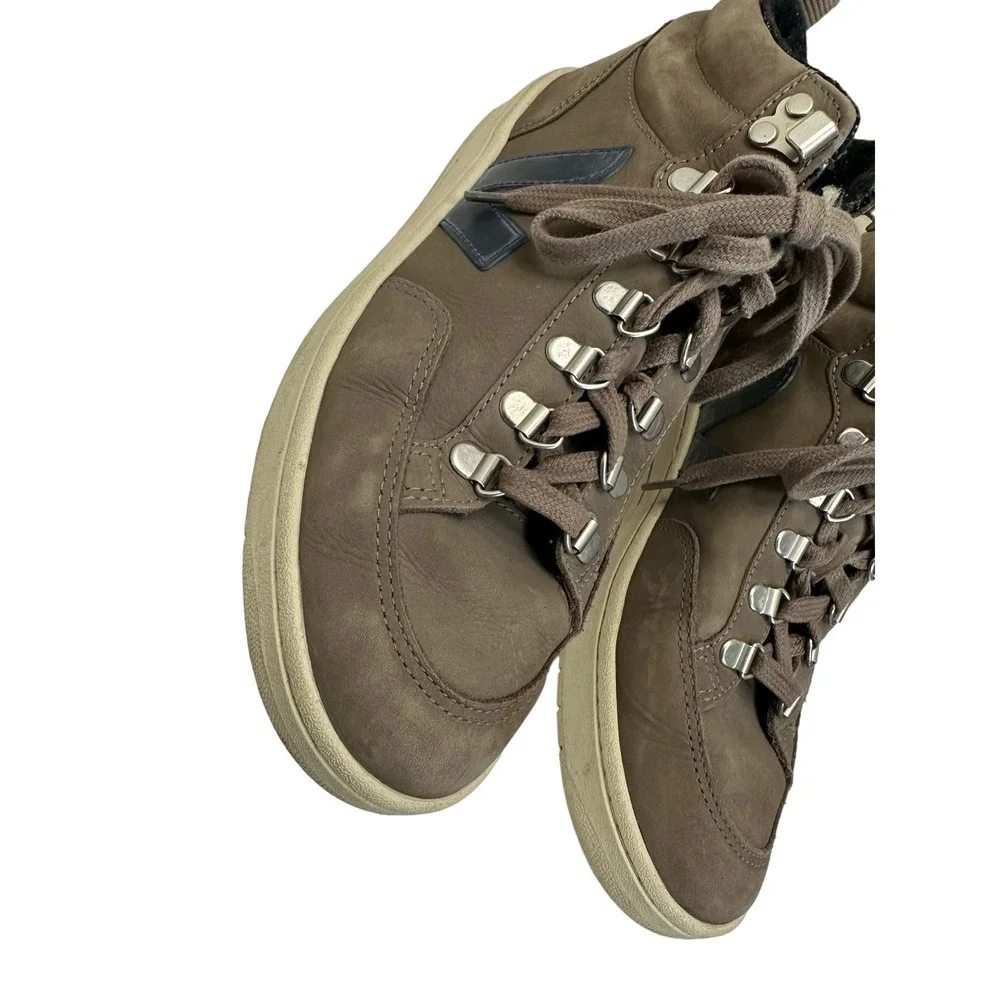 Veja Roraima Brown‎ Nubuck Leather High Top Sneakers Mens 7 Womens 9